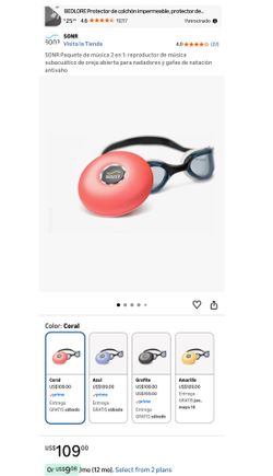 SONR 2-in-1 Music Pack: Open-Ear Underwater Music Player for Swimmers and Anti-Fog Swim Goggles