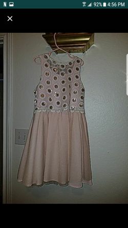Girls rose gold dress