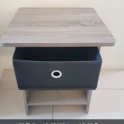 Light Gray Wood Side End Table - NEW & assembled