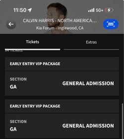 Calvin Harris May 30th 2 Tickets