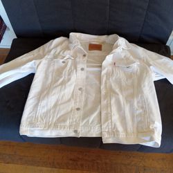 Levi's XL White Denim Jacket