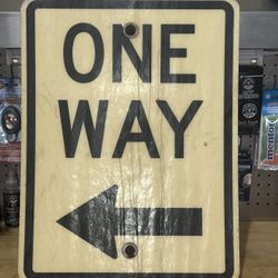 Hard Plastic One Way Sign 24”x18”