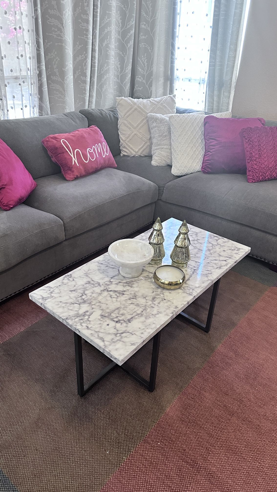 Faux Marble Coffee Table