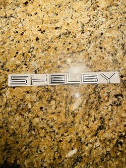 SHELBY Letter Emblem Badge Rear Trunk Sticker Decal (Chrome/Black)