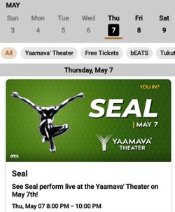 Seal Tonight at Yaamava Casino