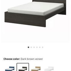 MALM Bed Frame (full bed) / Dark Brown