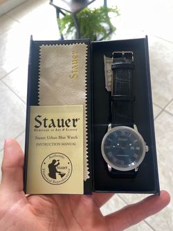 Stauer Urban Blue Watch – Like New – Original Box & Accessories
