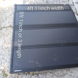 Real truck tonneau bed cover hard triple fold