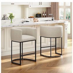 2 Beige Bar stools