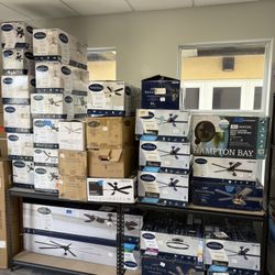 Ceiling Fans - Outdoor & Indoor - 20” 44” 48” 52” 60” 72” 120” Multiple Colors