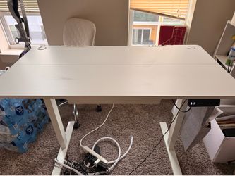 White Electric standing desk for sale