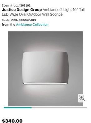 New Justin Design Group Outdoor Wall Sconce Light Fixture ($340)