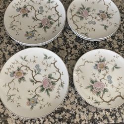 Halsey Fine China Chantilly 4 Salad 4 Bread Plates Dishes