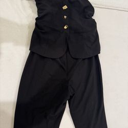 Zara Black Romper (strapless)