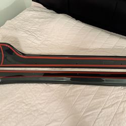 Carbon fiber style side skirt for 2020 Tesla 3