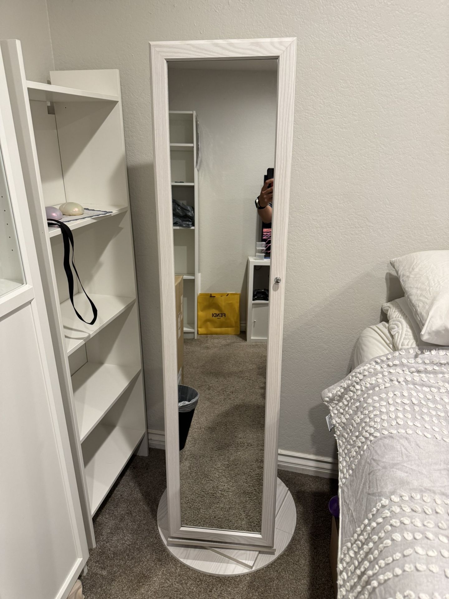 Chrisney 21.6" Wide Jewelry Armoire with Mirror