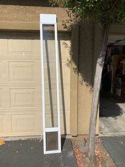 Dog door for sliding glass door 8ft tall 12” inches wide tempered safety glass