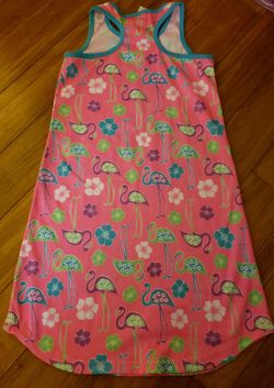 JV apparel girls cover up night gown 6X flamingo