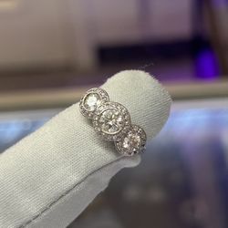 Platinum 1.75 CT Diamond Ring