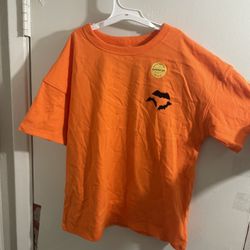 Orange Kids Shirt with Bat Design Cat & Jack NWOT Boys Size Medium Spooky Fun