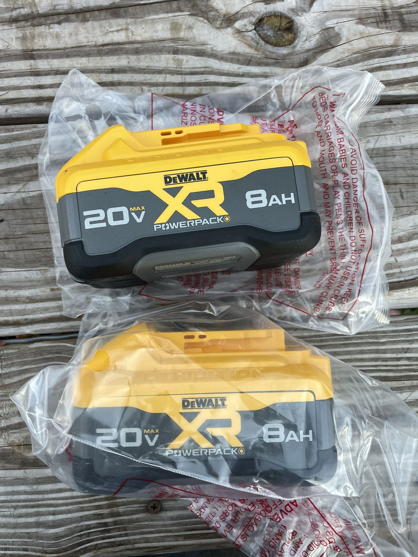 New DeWalt XR 8 AH Batteries