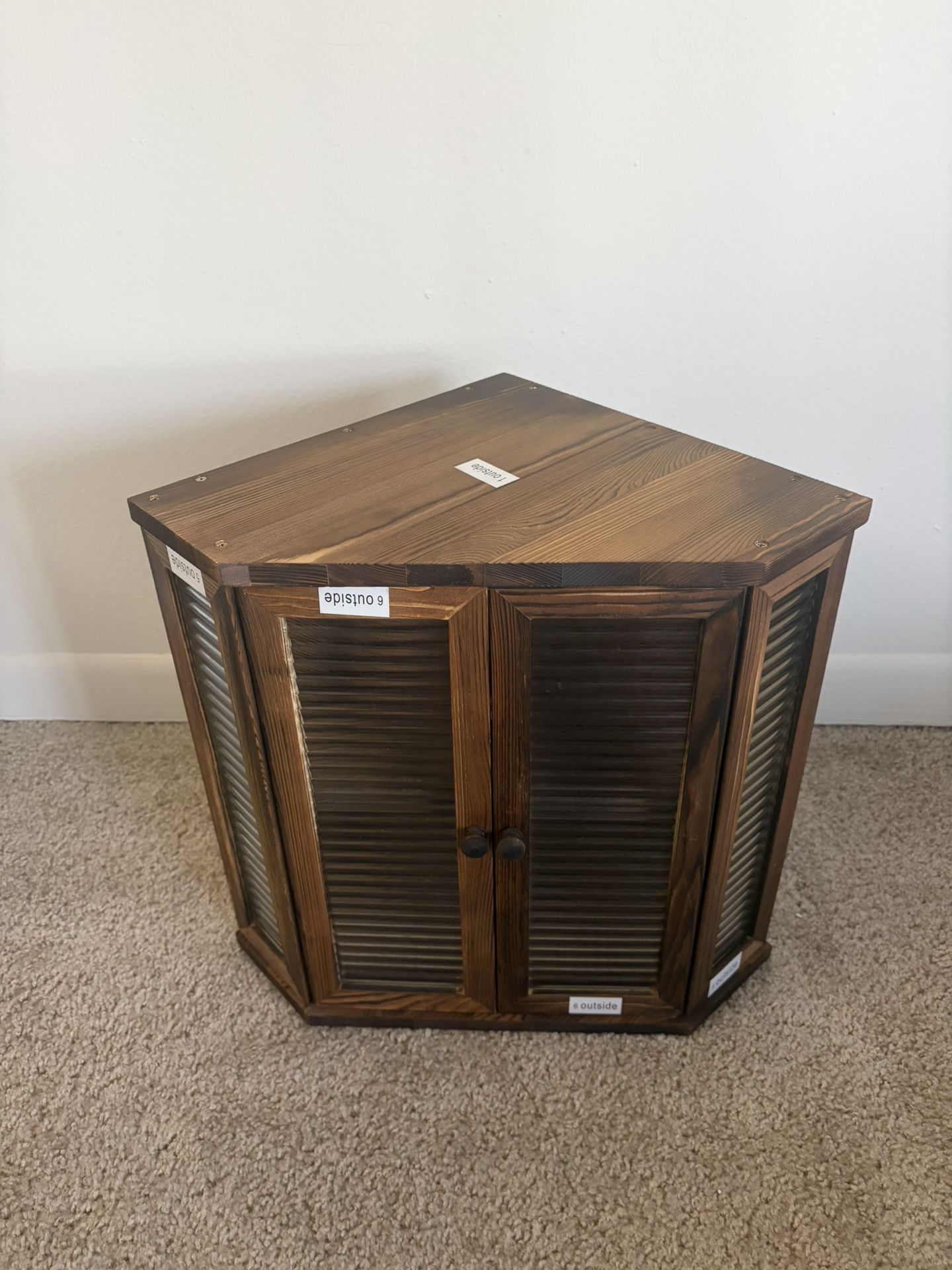 Corner bread box Bread Box for Kitchen Countertop - Corner Bread Storage Box 16.5" H,