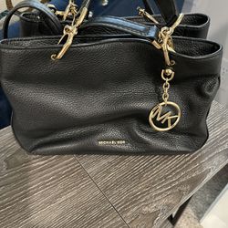Michael Kors Black Leather Handbag 