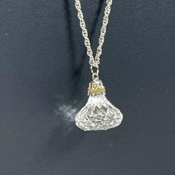 JONAL  HERSHEY KISS LUCITE  CRYSTAL  PENDANT NECKLACE 