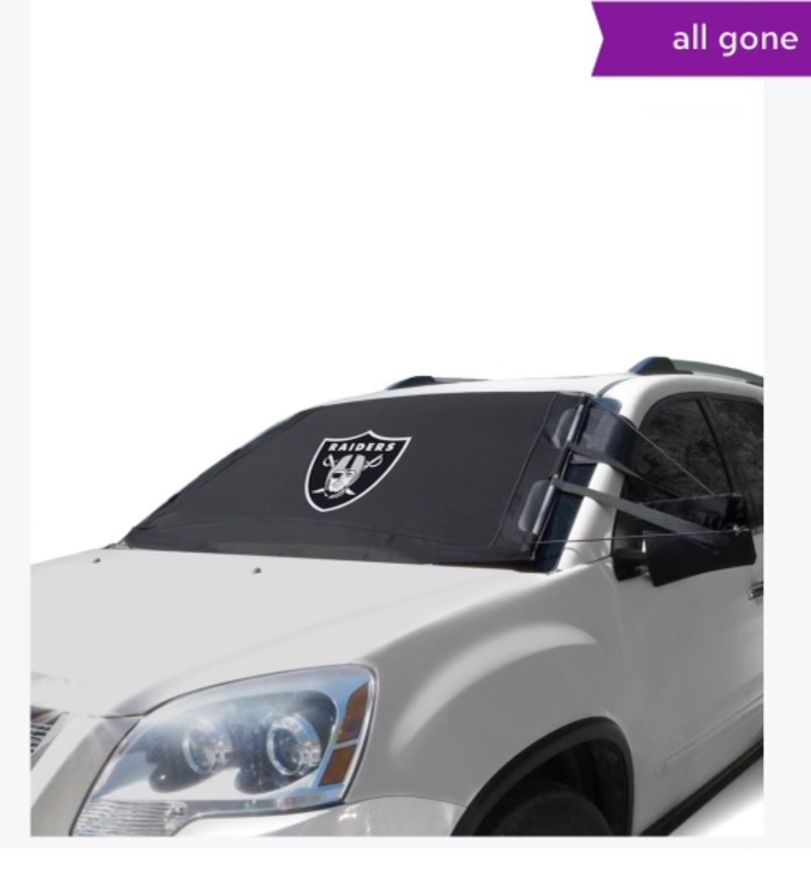 Raiders NFL Frost Guard Windshield Cover for Ice and Snow, Baltimore Ravens | Standard Size Car Windshield Frost Cover with Side Mirror Covers | Fits