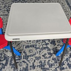 Kids Lifetime Table & 2  Chairs 