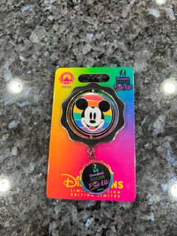Disneyland 2024 After Dark Pride Nite Limited Edition Pin .  Reversible Mickey and Minnie Mouse.  Brand new on original card.  Smoke free home