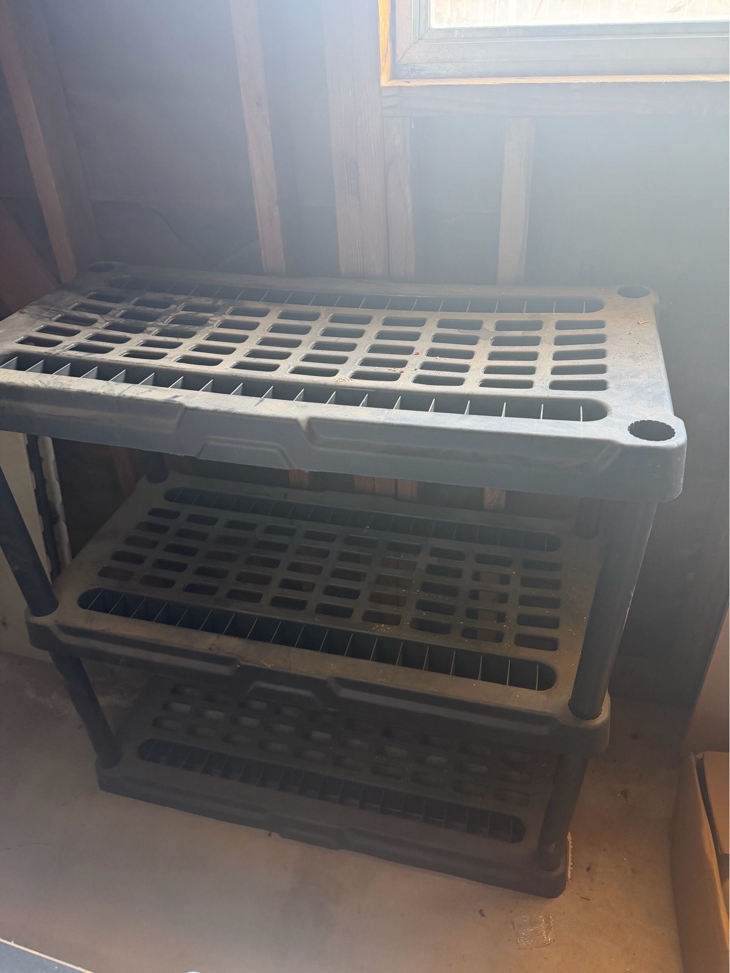 Garage storage shelves