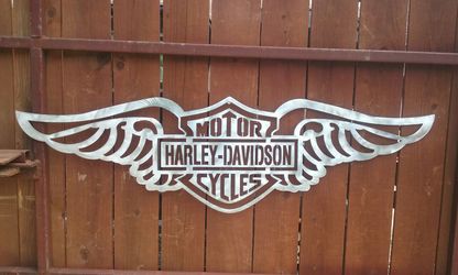 Harley davidson wings metal 1/8
