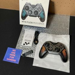 NYXI Flexi Wireless PC Controller - Hall Effect Sensing Joystick, Hall Analong Triggers, Interchangeable D-pad&Left Joystick, Adjustable Turbo/Vibrati