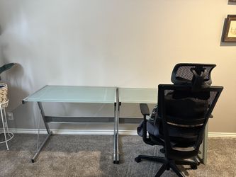 Glass Corner Desk
