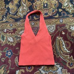 Red Halter Crop Top