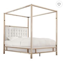 Queen Rose Gold Canopy Bed