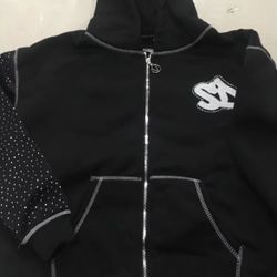 Black and white zip-up jacket #y2k #streetwear