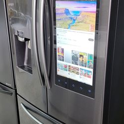 Samsung Black-Stainless Refrigerator French Door with warranty Delivery Available Fee depends on Address 🚚 🛻 🏠 