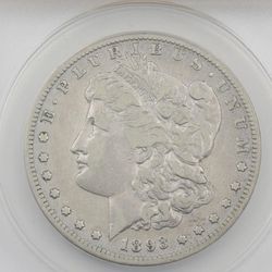 1893-S Morgan Silver Dollar, San Francisco, USA, Ungraded Coin
