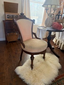 Antique Victorian Carved Walnut Parlor Chairs