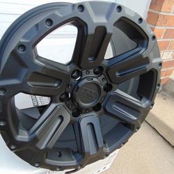 Matte Black 17X8.5 Black Rhino Wanaka Rims 6X5.5 +12MM Offset CHEVY GMC TOYOTA