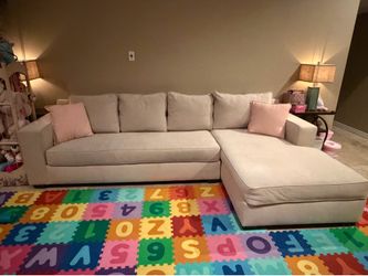 Creamy beige sectional sofa