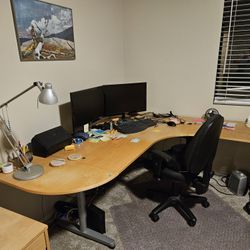 Executive Desk + Filing Cabinet 