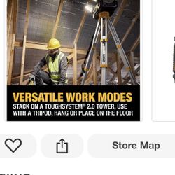 DEWALT Tough System 2.0 Flex Volt 20V/ 60V Cordless LED Adjustable Work