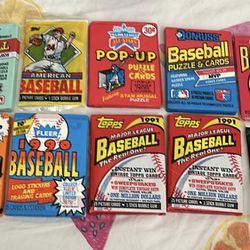 Baseball Card Packs Unopened From 1990s And 80’s