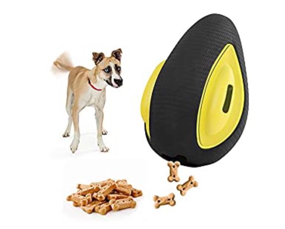 Dog Chew Toys for Aggressive Chewer - Lifetime Replacement Guarantee, Indestructible Interactive Treat Toys, Black And Yellow