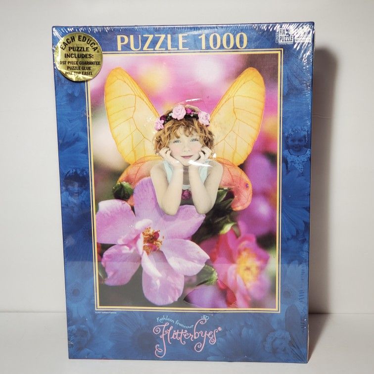 Flitterbyes 1000 Piece Puzzle Wild Rose Fairy NEW