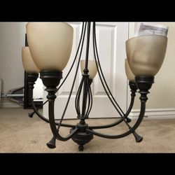 black and white chandelier
