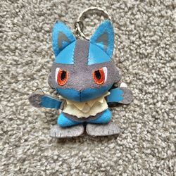 Banpresto Prize Nintendo Pokemon LUCARIO Plush Doll Figure Keychain